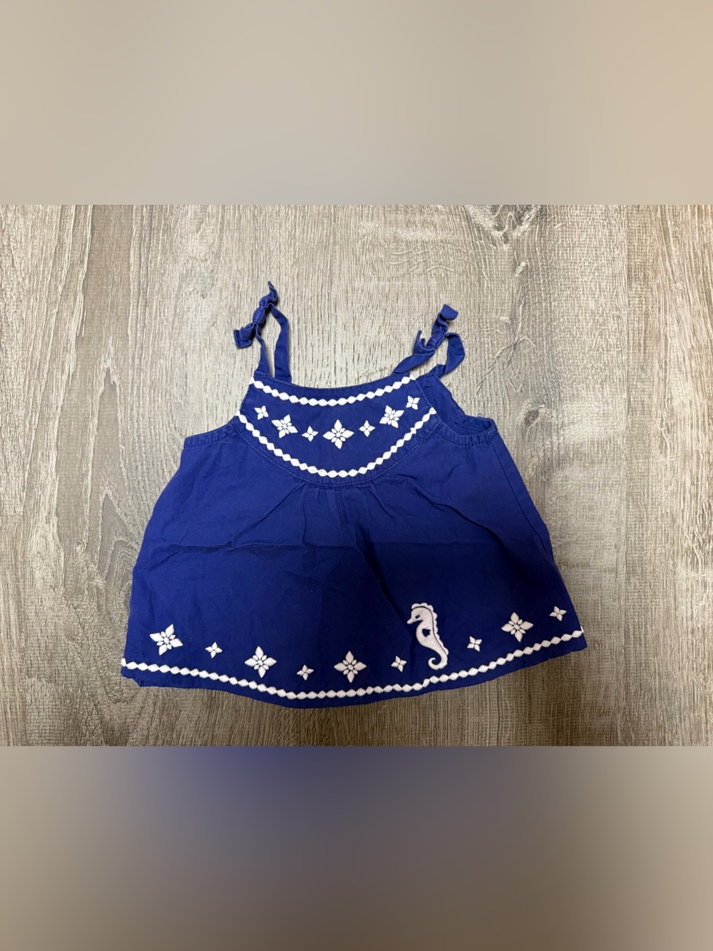 Gymboree Blue Embroidered Girls Tank Top